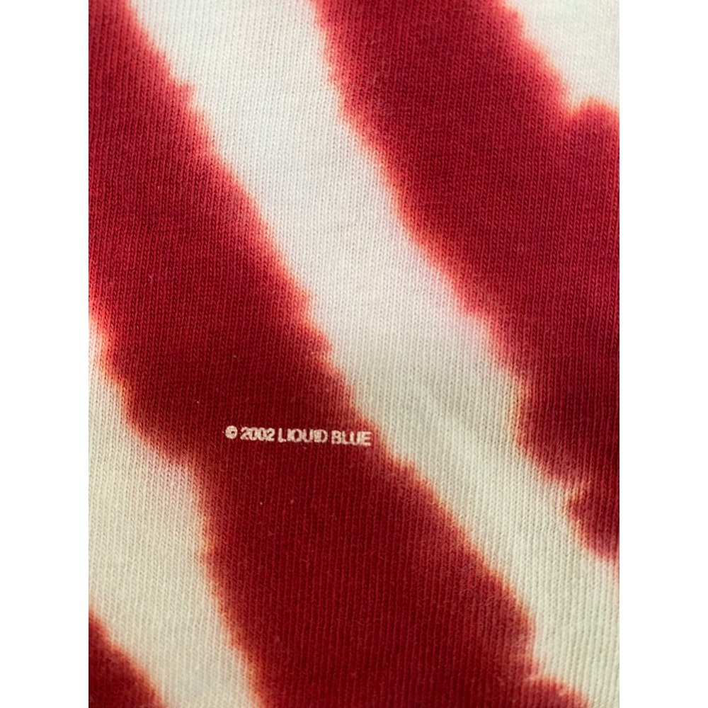 Liquid Blue Mens American Flag Tie Dye T-Shirt Blue Red White Sz M 2002 Vintage - Picture 5 of 8